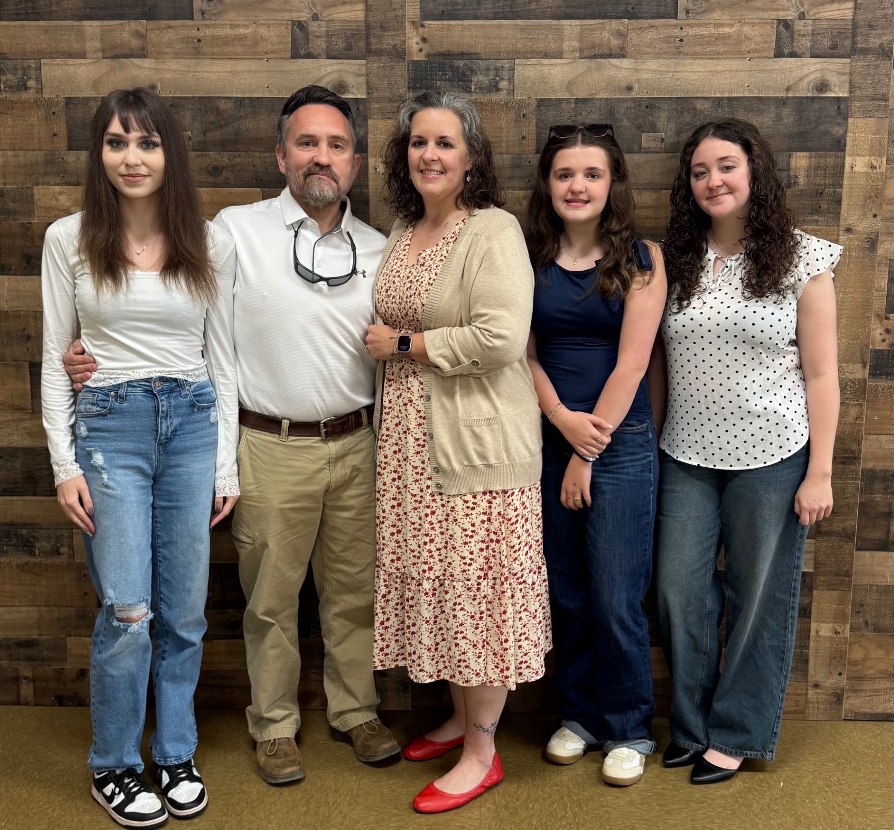 Elder Josh Mallow with his wife Lainie and their children Haylee, Harper, and Hunter.