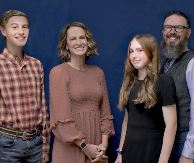 Brian Lunsford with his family.